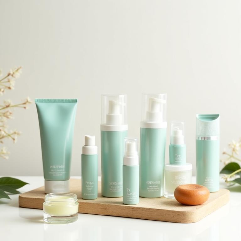 Collection of eco-friendly wellness products and supplements